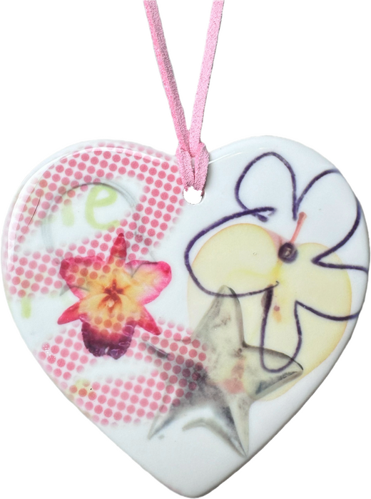heart charm necklace e