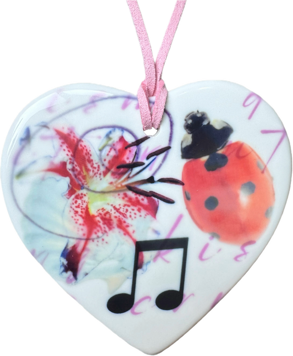 heart charm necklace d