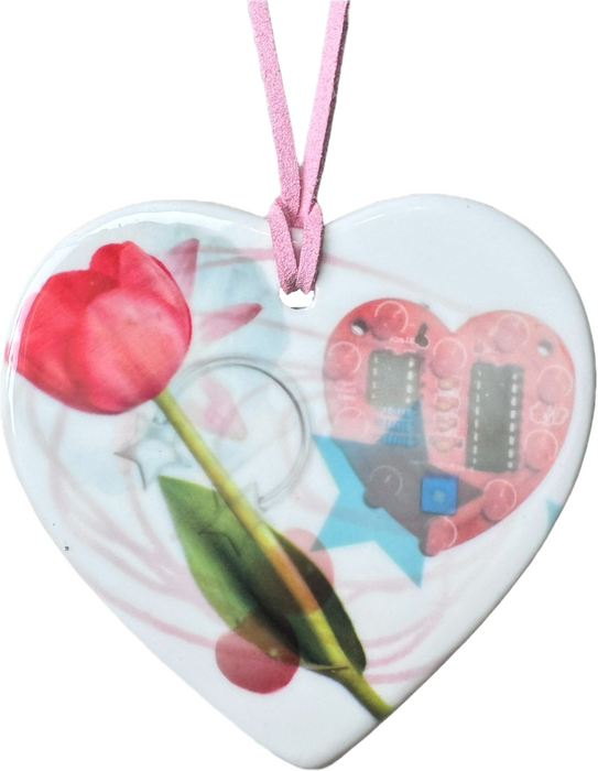 heart charm necklace c