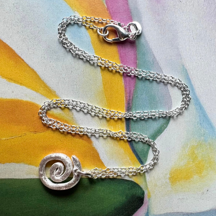 Spiral Silver Necklace