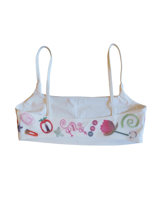 White Sports Bra - Size Medium