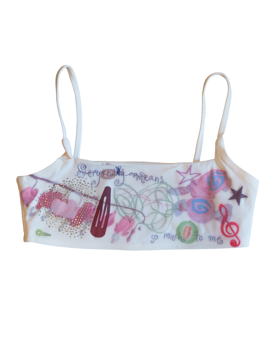 White Sports Bra - Size Medium