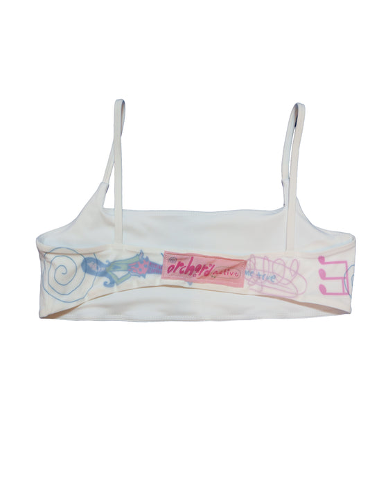 White Sports Bra - Size Medium